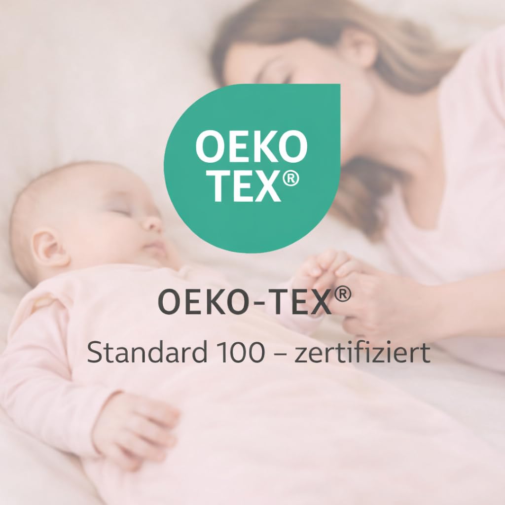 Babyschlafsack 70 cm (0–6 Monate) – Rosa – TOG 2.5 – mit abnehmbaren Ärmeln – Ganzjährig – LENZING™ Modal & weiche Bambusfasern – Oeko-TEX® Standard 100 – atmungsaktiv & temperaturausgleichend