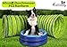 Callieway® Dog Agility Tunnel Profi Hunde Tunnel Agility Gerät (Stützsandsäcke bereits inklusive) (3m, limettengrün)