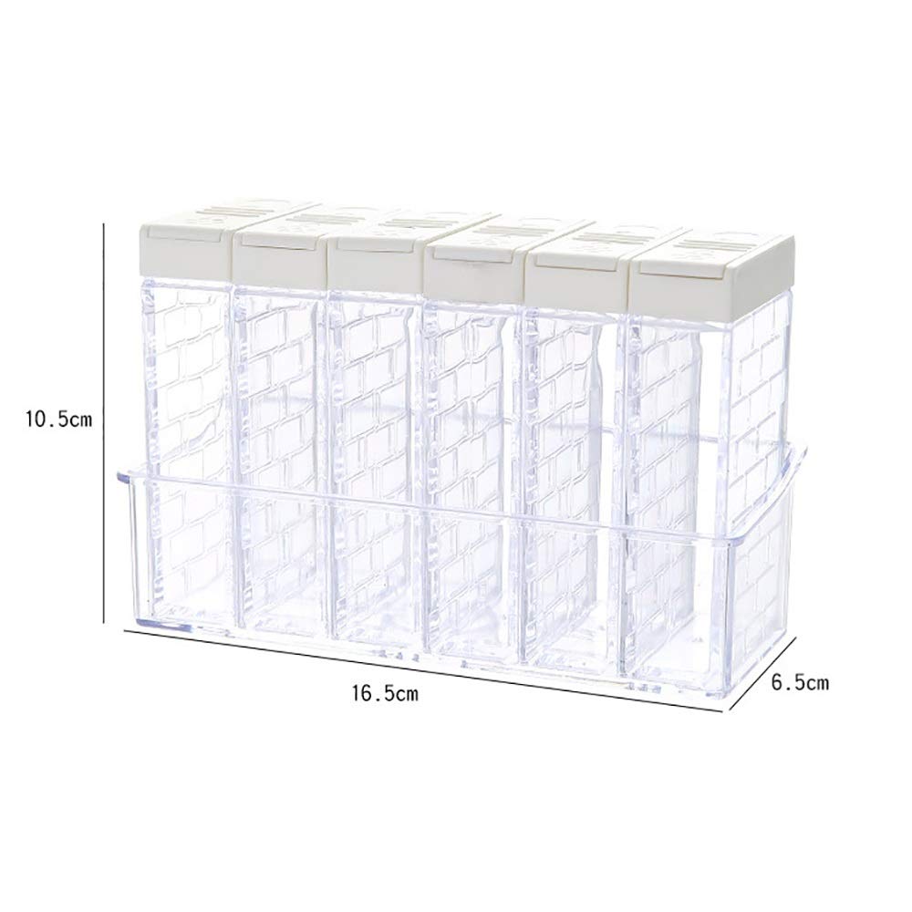 Gewürzgläser mit Etikett 6 Teile / satz Gewürzglas Gewürzflaschen Küche Aufbewahrungsboxen Gewürzaufbewahrungsflasche Gläser Pfeffer Kreuzkümmel Pulver Gewürzwerkzeuge ( Color : A )