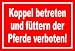 Produktbild Melis Folienwerkstatt Schild - Pferde füttern - 30x20cm | Bohrlöcher | 3mm Hartschaum  S00039-009-D - 20 Varianten