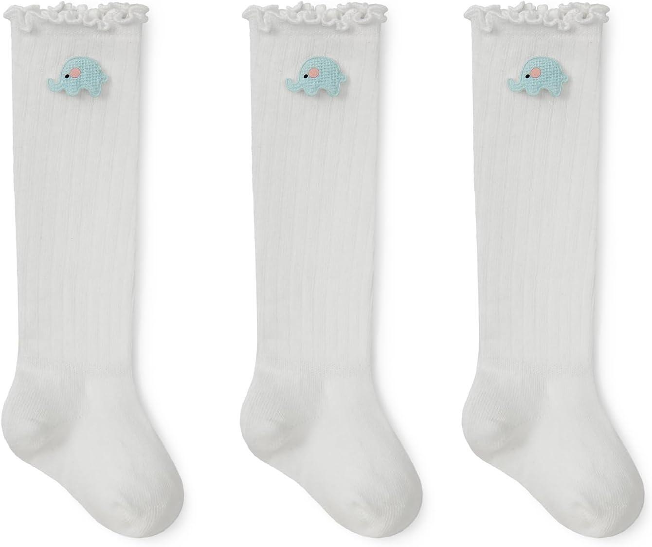 Zando Baby Knee High Socks Girls,Infants Stockings Ruffle Toddler Long Sock,Gift for Newborn