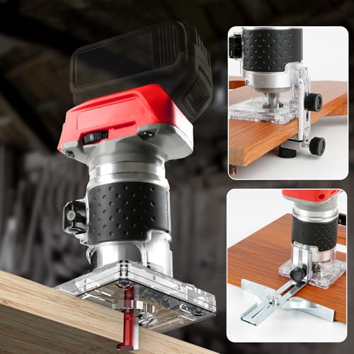 Cordless Palm Router for Milwaukee M18 Battery, Brushless Hand Held Edge Router Trimmer for Wood Working Slotting, Trimming, Carving 1/4" Collet (NO Battery) 8 Cordless Palm Router for Milwaukee M18 Battery, Brushless Hand Held Edge Router Trimmer for Wood Working Slotting, Trimming, Carving 1/4" Collet (NO Battery) - Image 8