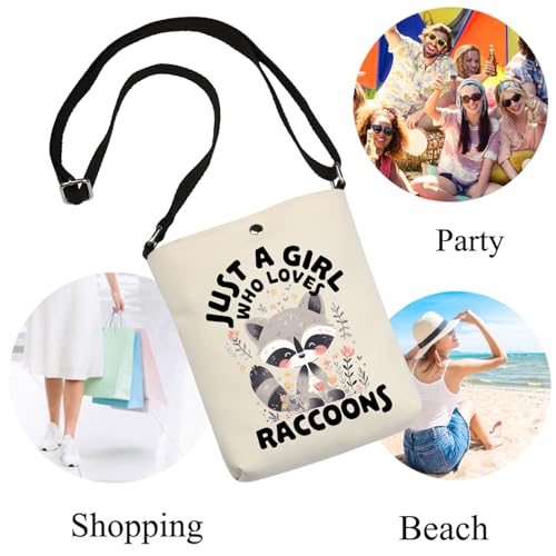 FUSTMW Raccoon Gifts Raccoon Crossbody Bag Raccoon Lover Gifts Raccoon Small Phone Purse with Adjustable Shoulder Strap 6