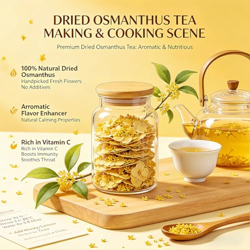Flores de Osmanthus secas 1.2oz Té natural y aromático miniatura 3