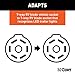 CURT 57003 LED-Compatible 7-Way RV Blade Vehicle-Side Trailer Wiring Adapter, Black