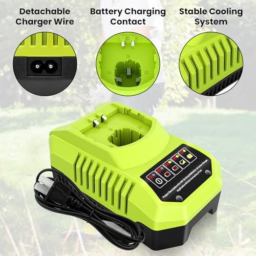 Image of Reoben P117 Rapid Charger Replacement for Ryobi 18Volt Charger Compatible with Ryobi 9.6V-18V Battery P102 P108 P189 P197 P103 P105 P107 P190 P191 PBP002 PBP005