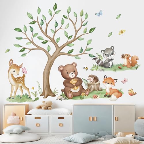 Vinilos decorativos Woodland Animal con 2 piezas miniatura 3