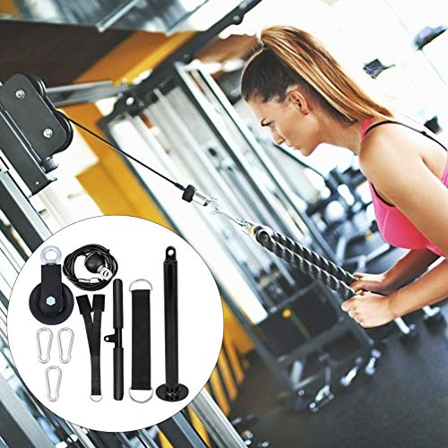 IMIKEYA Fitness LAT e Lift Pulley System Máquina de cabo de polia para força muscular, equipamento f