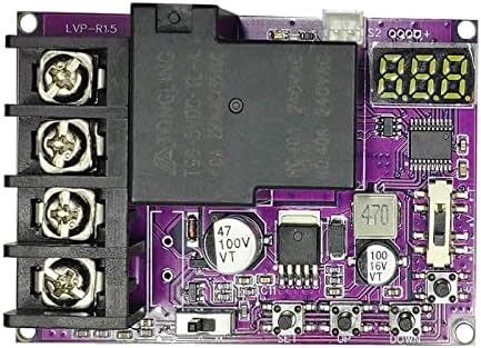 Low Voltage Disconnect and Charging Discharging Protection 2 IN 1 40A DC 5V-60V Low Voltage Cutoff with LCD Display Low Voltage Protector Disconnect Switch Module Charging Discharging Protection Board