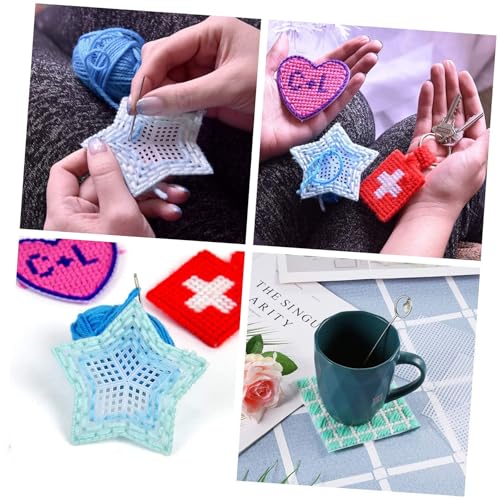 Bordado plástico diy en hojas de malla mixtas cortables para costura 8