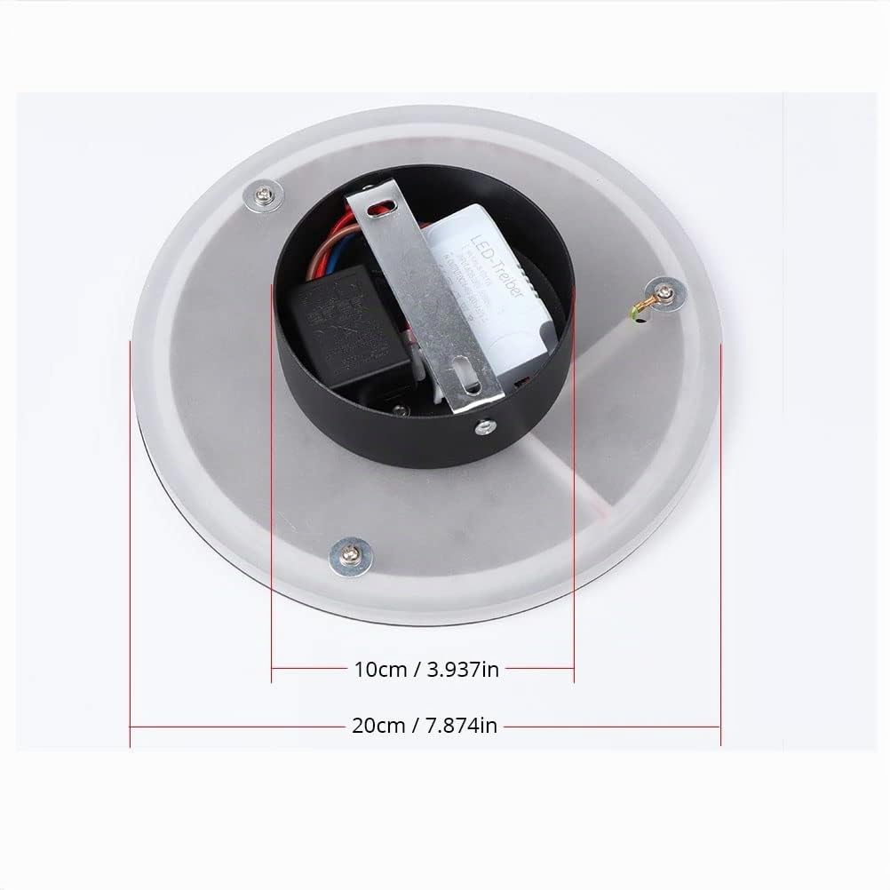 LED White Rund Wandleuchte Innen mit Touch Schalter 12W Modern Wandlampe Verstellbar 3 Farbtemperatur Nachttischlampen Schlafzimmerlampe Treppe Flur Wandleuchtung für Wohnzimmer Hotel Kinderzimmer
