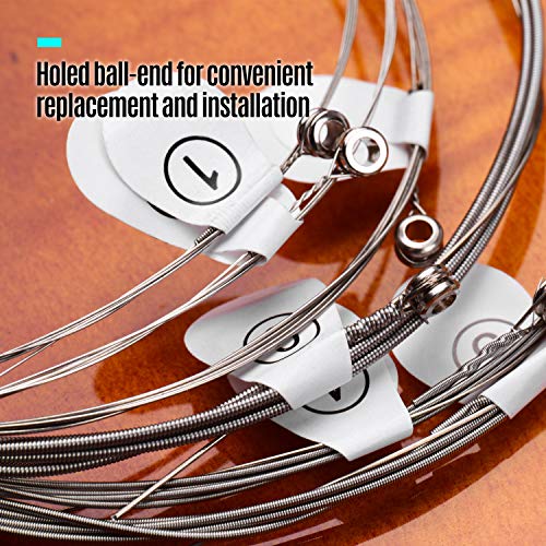 SHUIYUE Cordes de Guitare électrique Hexagon Alloy Wire Nickel Wound Bright Corrosion Resistant 6 Cordes Set (.009-.042… - Les Beatles, Paul McCartney, John Lennon, RIngo Starr, George Harrison SHUIYUE Cordes de Guitare électrique Hexagon Alloy Wire Nickel Wound Bright Corrosion Resistant 6 Cordes Set (.009-.042… – Image 4