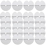 50 Pcs Heat Shield Guards for Hair Extension with scale, Single Hole Round Spacer Template, Clear PVC Fusion Keratin Glue Protector Templates for Hair Extensions