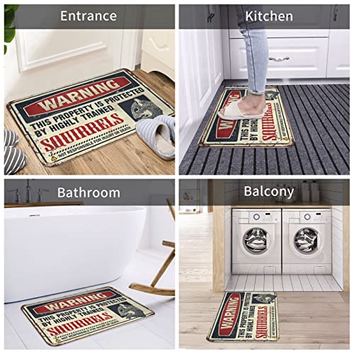 Tapis d'écureuil de garde rigolo pour paillasson d'entrée original