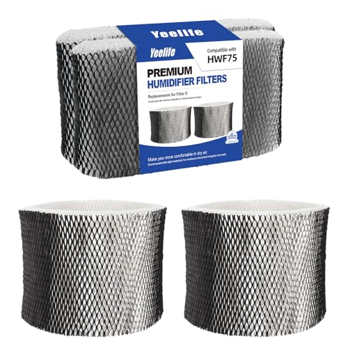 Yeelife HWF75 Humidifier Filter Replacements for Holmes HWF75CS HWF75PDQ-U Filter D Sunbeam Cool Mist Humidifier Filter SCM3501 SCM3502 SCM3656 SCM3657 SCM3609P (2pack)