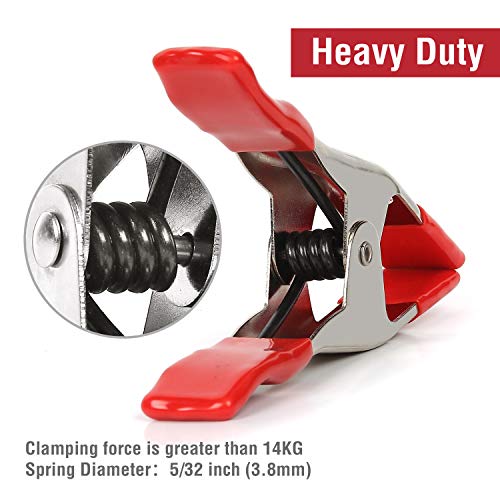 WORKPRO 8-Piece Spring Clamps, 6-19/64 Inch Heavy Duty Clamps with 2 Inch Jaw Opening, Protective Handles and Tips, Used for Backdrop Stand, Photo Studio, Background Muslin, Paper - Image 4