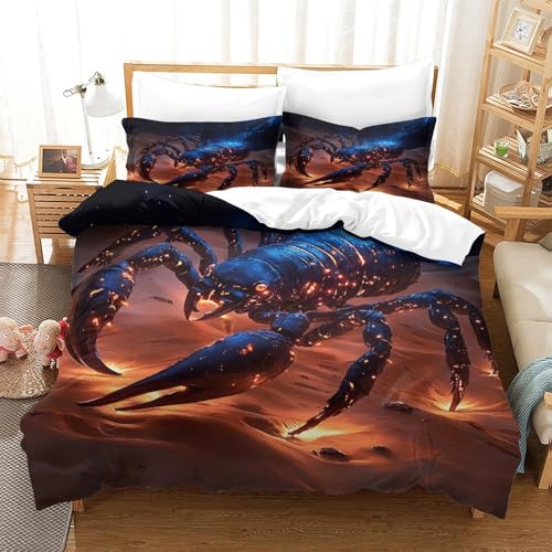 Housse de couette scorpion 135x200 microfibre pour lit single - 3