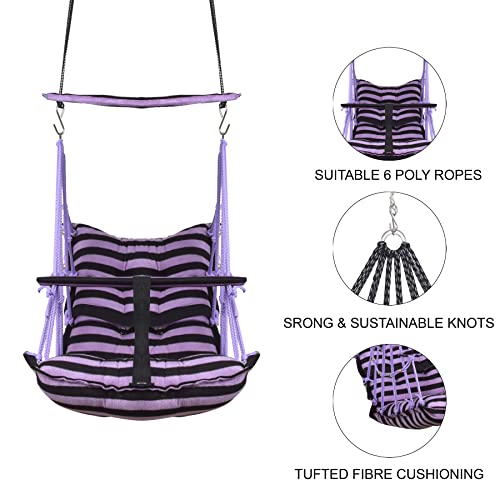Image of Cotton Swing Chair for Kids Baby's Children Folding and Washable1-3 Years with Safety Belt /Home,Garden Jhula for Babies|Swing for Kids | Seat and Back Side 16x16 inch