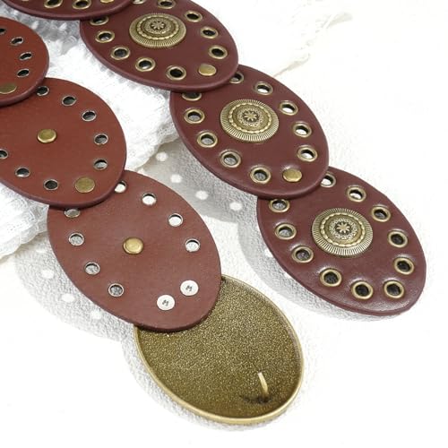 Suyi Wide Disc Belt for Women Leather Oval Belt Western Vintage Waist Belts4