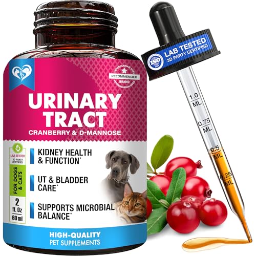 Beloved Pets Cat & Dog Urinary Tract Infection Treatment & Natural UTI Medicine Cranberry-Kidney+Bladder Support Supplement - Best Prevention Incontinence, Bladder Stones