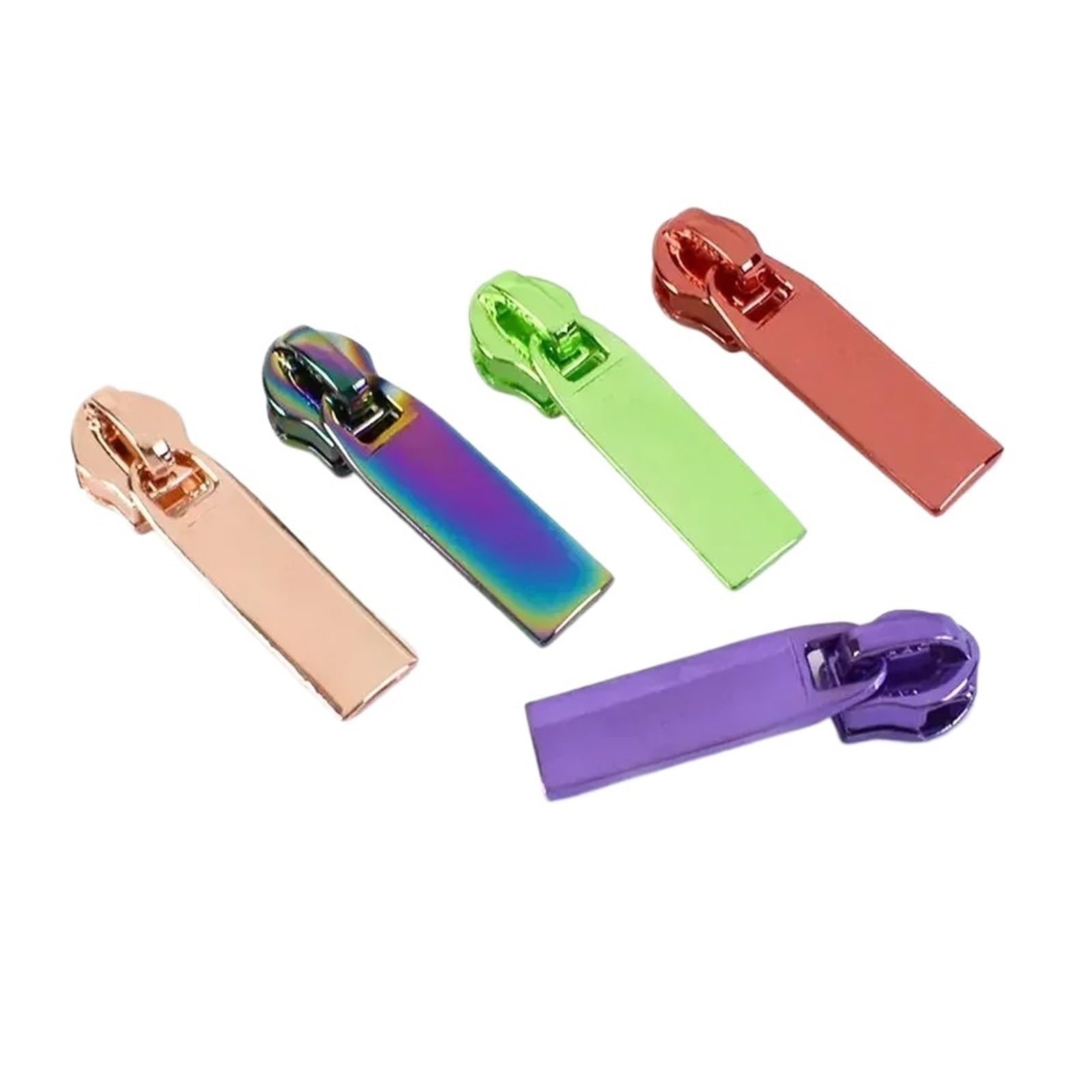 Universaler Reißverschluss, 5# Reißverschlussschieber, 5 Stück, Nylon-Zugköpfe, Ersatz-Reparatur-Sets, DIY-Handwerk, Nähzubehör, Taschen, Jacken-Hardware(Green)