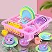 AOOPOO Bambini Finta Play Piatti di Cucina playset Wash And Dry da tavola Giocattolo Colapiatti con scolapiatti per i Bambini Kindergarten