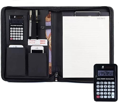 Miniatura 1 de Cartera de negocios de alta calidad con cremallera organizador de cartera de piel sintética para documentos tamaño carta tarjetero de visita hombres