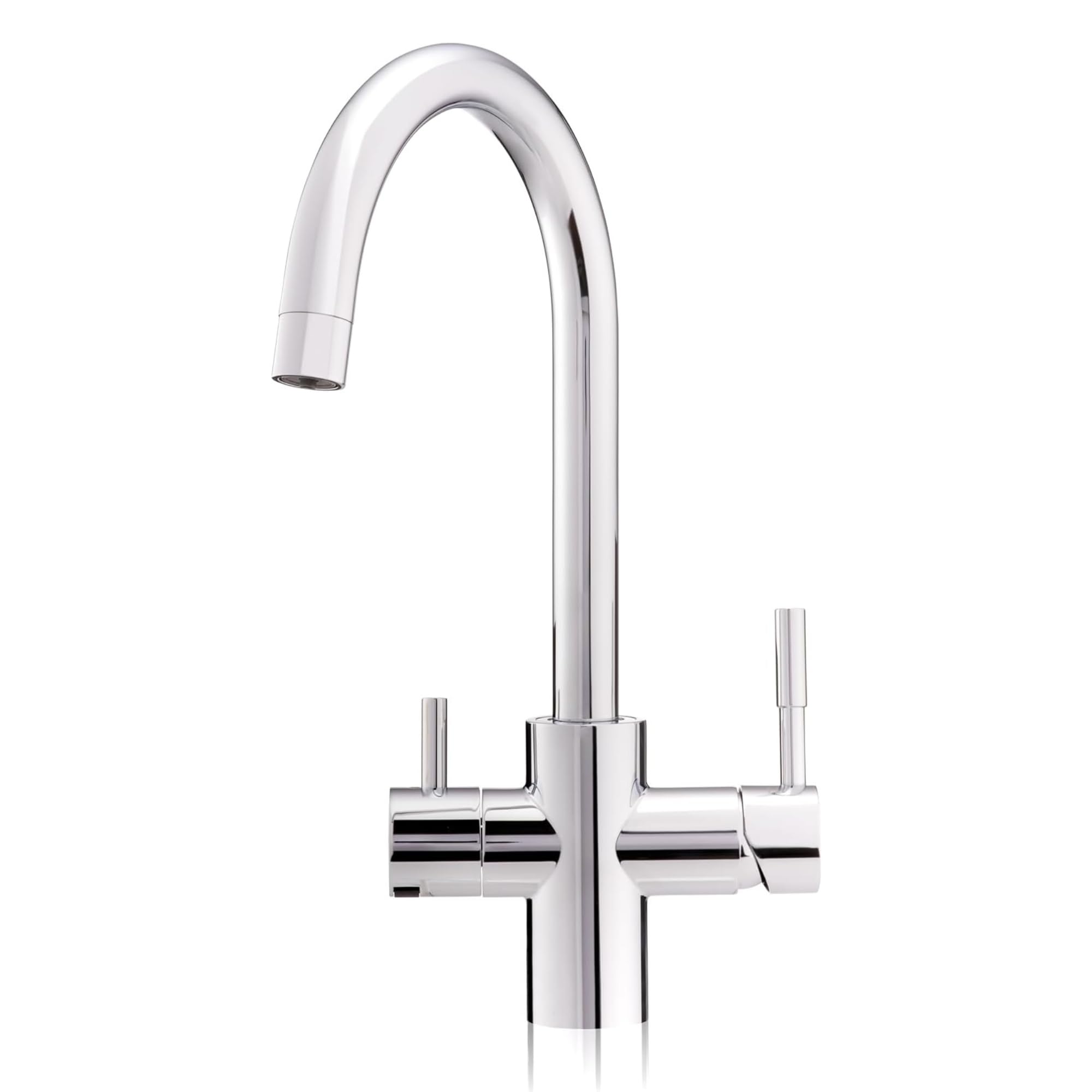 Doulton 3 Way Kitchen Tap - Chrome Finish, Provides Hot, Cold and Filtered Drinking Water | 3 in 1 Tap with Water Filter