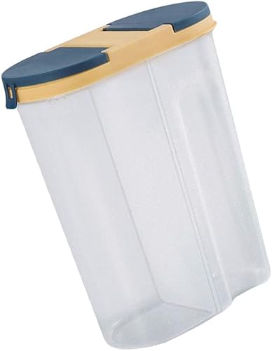Cabilock Recipientes herméticos para almacenamiento de alimentos, contenedor dispensador de cereales, 2 compartimentos, recipientes de