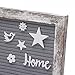 Awefrank Felt Letter Board 10x10 inches with Precut Letters, Rustic Wood Frame, Symbols, Cursive Words, Farmhouse Wall Decor, 2 Letter Bags, Vintage Stand, Gray Announcement Board
