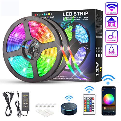 Tira de Luces LED KATUR 32.8 ft RGB IP65 WiFi Control miniatura 1