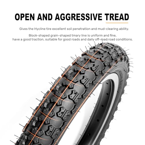 Hycline 16" Kid Bike Tire: 16x2.125 Inch (57-305 mm) Folding Replacement Puncture-Resistant Bicycle Tires-Compatible with BMX, MTB Mountain Bike and Kids Children Racing - image 4