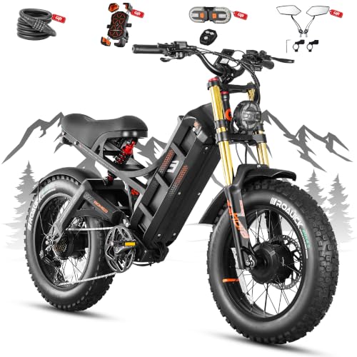 Image of 2026 eAhora Romeo Pro 3 /2 52-46 Mph Electric Bike for Adults, 6000W /4000W /2500W Dual Motor Ebike 60V 80Ah /52V 70Ah Battery 235+Miles Long Range, 26*4.0 inch /20*4.5 inch Fat Tire, Full Suspension, All Terrain
