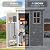 Amopatio Outdoor Storage Shed with Floor, 6x4.5 FT Lockable Plastic Tool Shed with Ventilation, Waterproof Resin Garden Sheds for Backyard, Patio, Lawn and Bike Grey