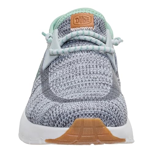 HEYDUDE Womens Sirocco Stretch Sox, Grey/Granite Green Size 9 | Lightweight Flexible Shoes for Effortless All Day Comfort - image 5