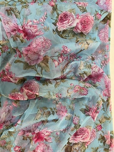 Image of Garden Vareli Floral Print Nara Chiffon Saree