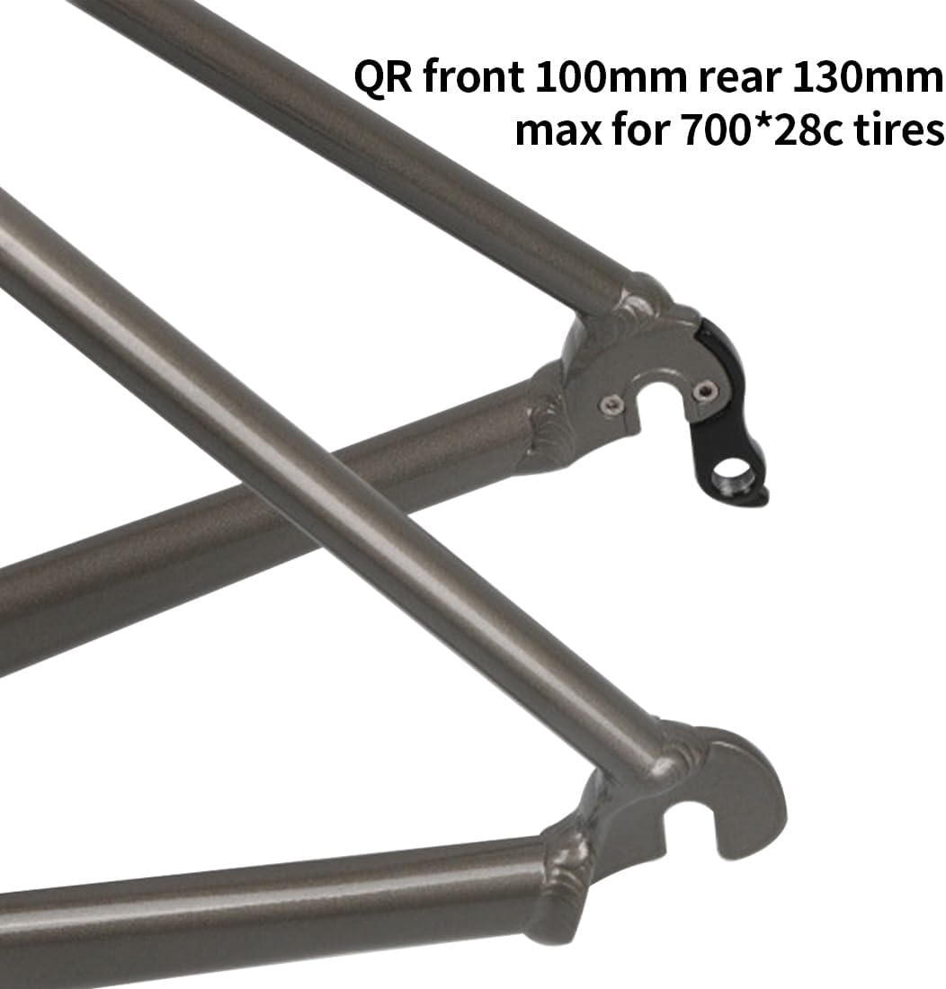 Road Bike Frameset 700C Aluminum Alloy Bike Frame 44/47/50/53/56cm C Brake Frame Internal Routing QR Front 100mm Rear 130mm