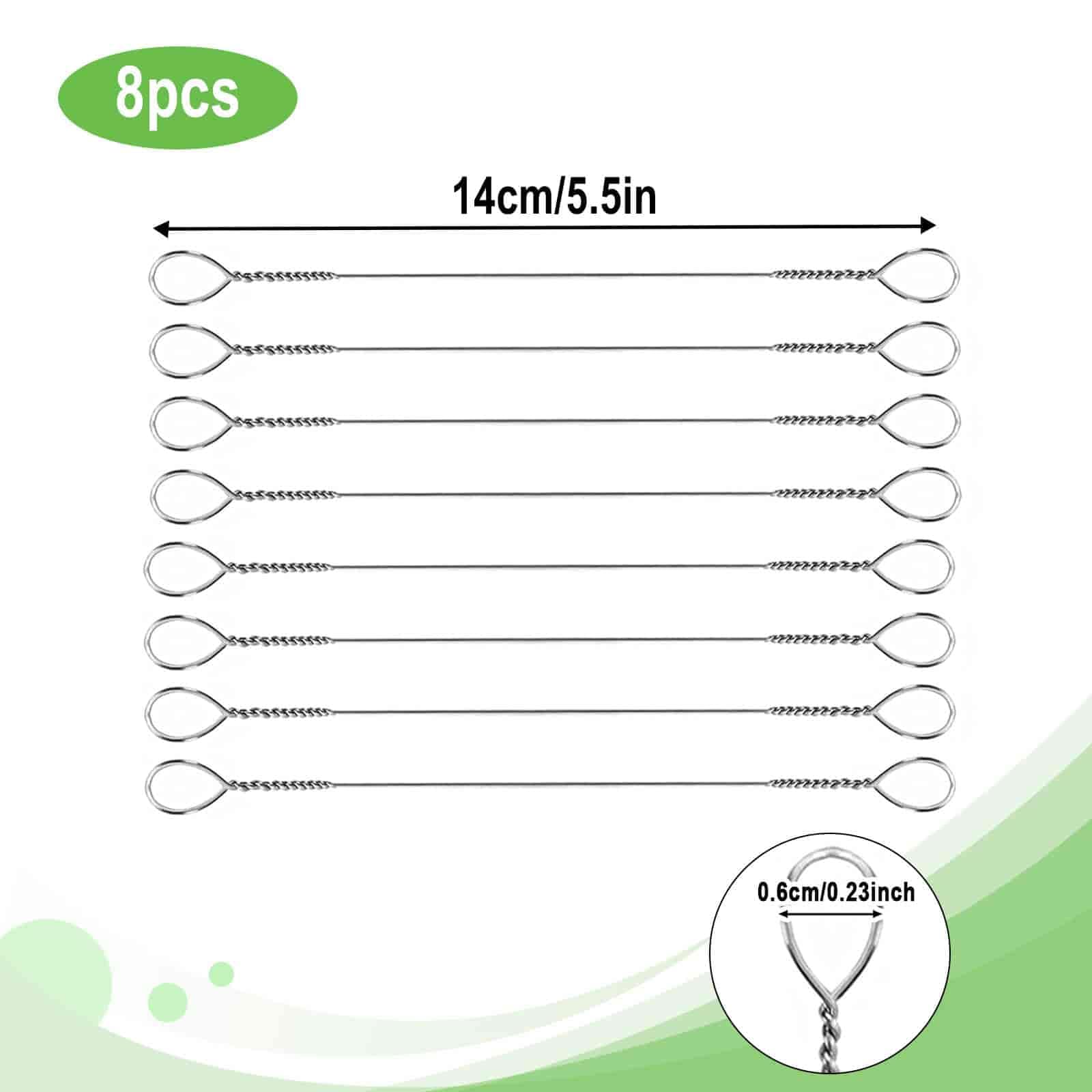 SIPARUI 8-Piece Cheese Slicer Wire, Replacement Cheese Slicing Board Wire, Marble Cheese Slicing Board Wire for Cutting Cheese and Butter Chunks, 5.5-Inch Length (8-Piece Pack)