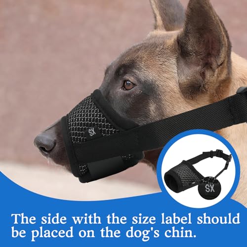 Maulkorb für Kleine Hunde mit Kurzer Schnauze, Weicher Nylon-Mundschutz mit atmungsaktivem Netz, verhindert Beißen, Fressen Bellen und Kauen, für Chihuahua und Französische Bulldogge (XS)