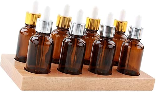 Miniatura 7 de Juego de botellas de degustación de 8 piezas de material sensorial de madera,