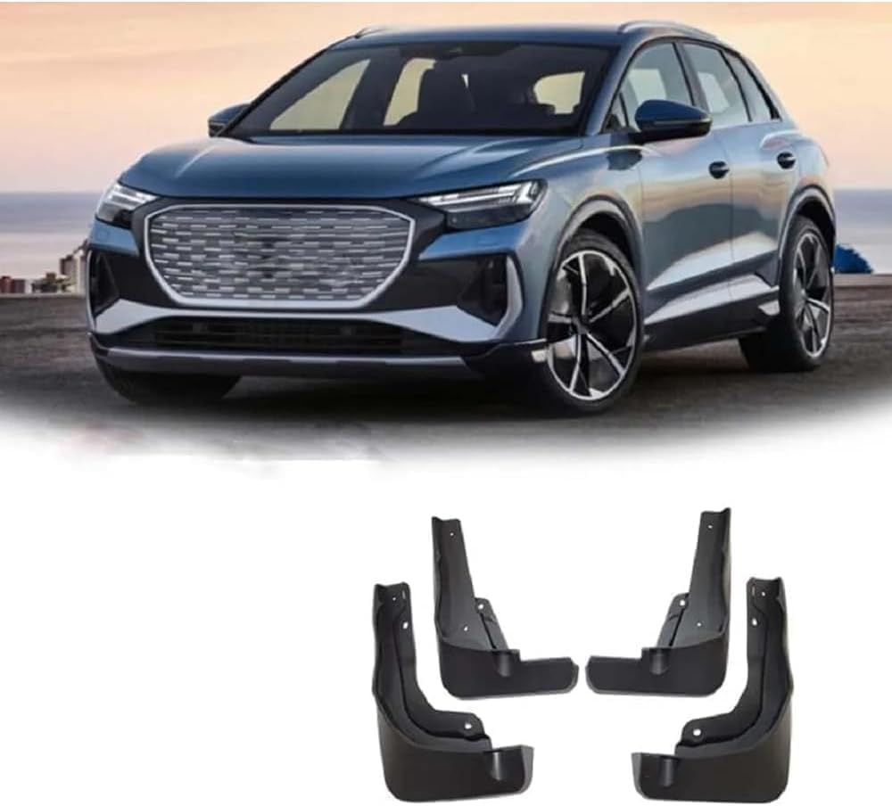NYSLDSCO 4Pcs Premium Mud Flaps for Audi Q4 e-tron 2021-2025 Front and Rear Splash Guards Durable Mudguards Protection Against Road Debris