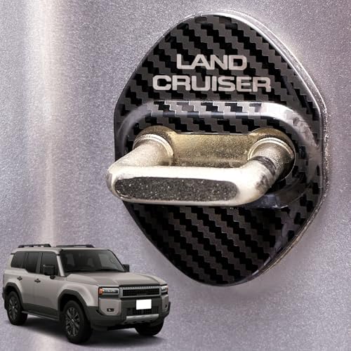 HUDIY(フーディ)ドアロックカバー 新型ランドクルーザー250 250系(2024年4月〜現行) ステンレス 保護バックルカバー 防錆 防止防塵 プ外装カスタムパーツ アクセサリー爪キズ防止 取り付け簡単 車種専用設計 日本語解説書付き 4点セット (
