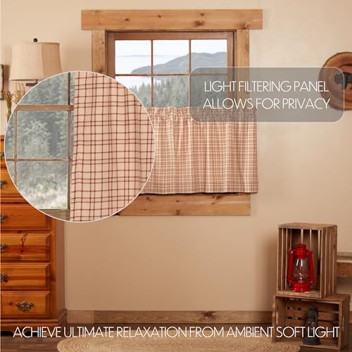 Vhcbrandstacomaplaidcottonrustickitchencurtainsrodpocket24x36tierpaircremewhite Urban Country Home Decor Vhc brands tacoma plaid cotton rustic kitchen curtains rod pocket 24×36 tier pair creme white urban country home decor