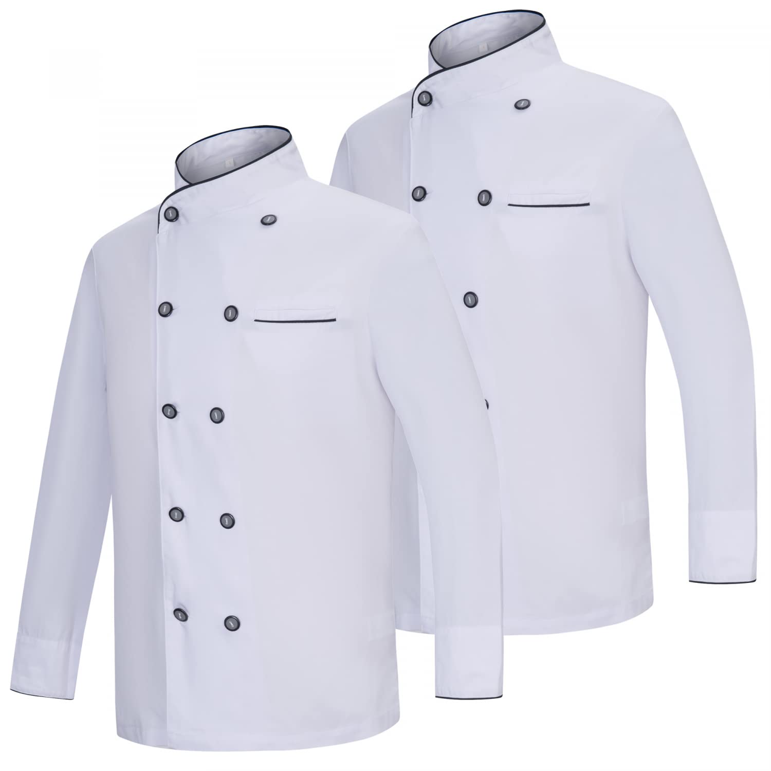 MISEMIYA - PAQUETE 2 UNIDADES - CHAQUETA COCINERA MUJER - UNIFORMES CHEF MUJER CHAQUETA MUJER DE COCINA - Ref.844
