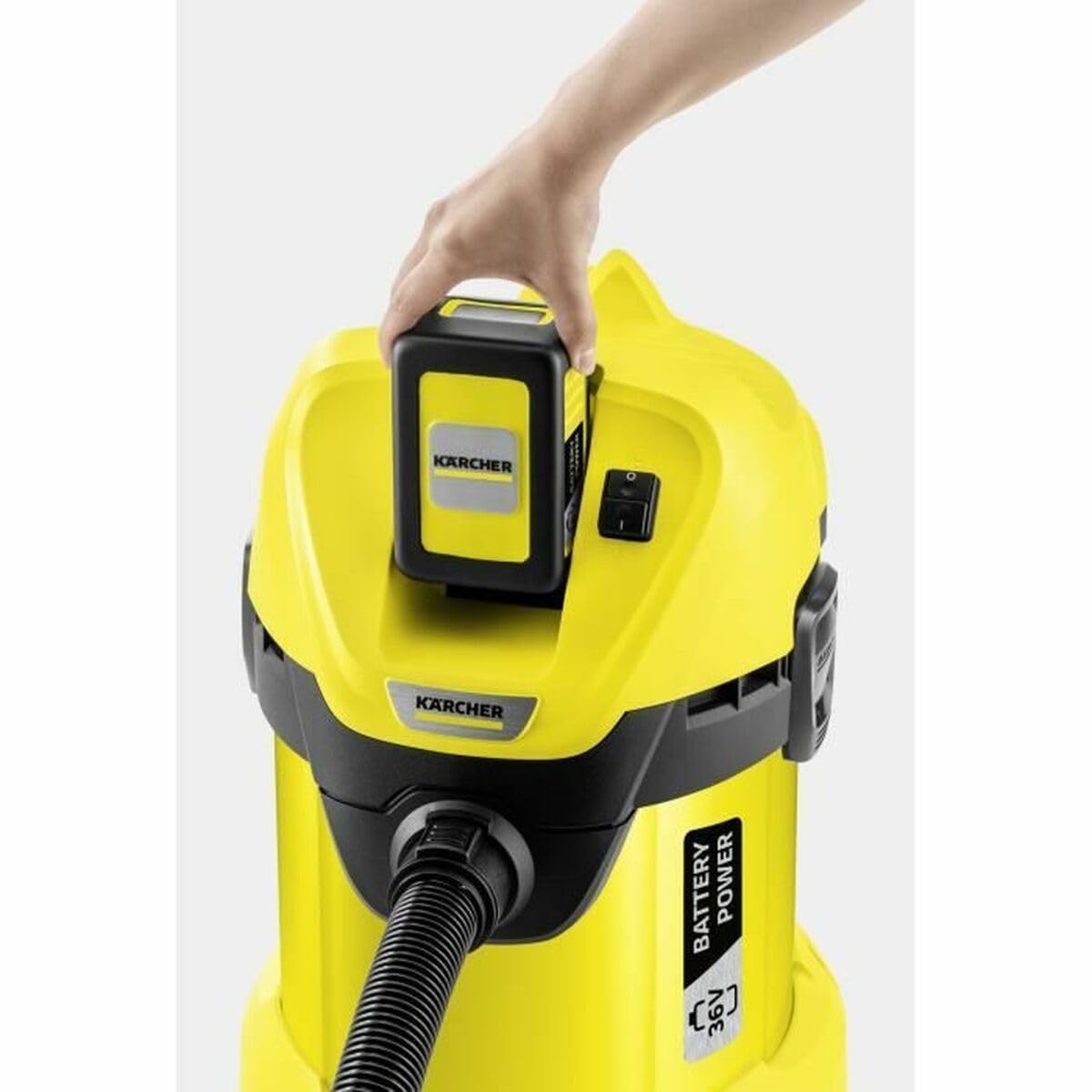 Kächer WD 3 Battery Set Aspirador Multiusos, Con Batería y sin Control de Encendido, Plástico, 300W, 17L Depósito