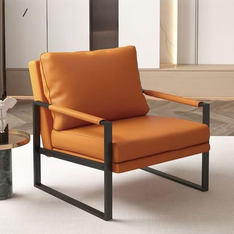 省スペースソファー ラウンジチ ェアチェア肘付き ラウンジチ 皮革アームチェア 堅固である 耐久性座椅子1人掛け 1人掛け敷地面積が