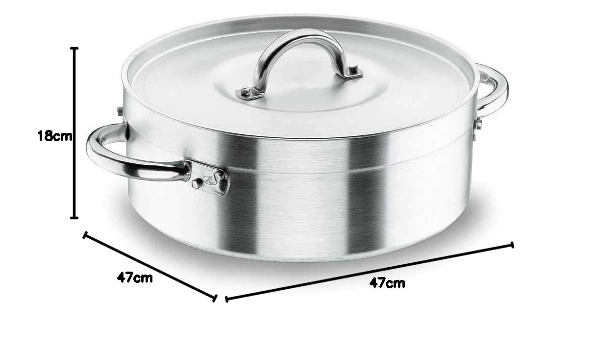 Lacor, Pentola Per Arrosti Con Coperchio, 45 Cm, Argento
