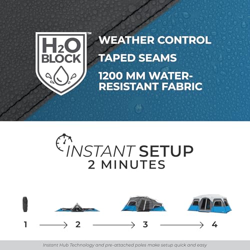 CORE 12 Person Lighted Cabin Tent