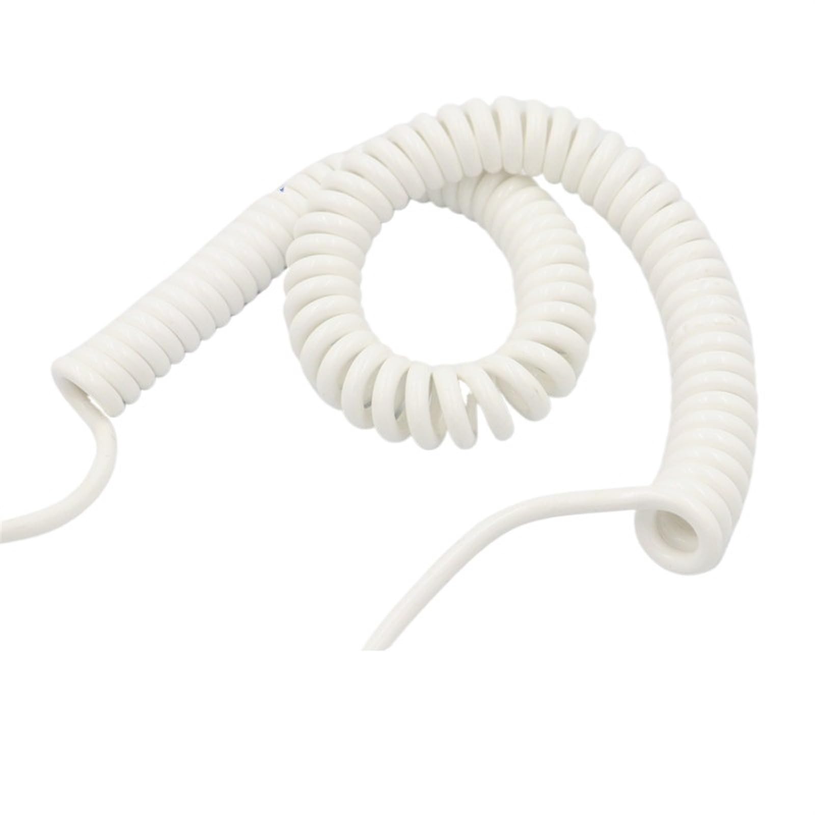Cavo a spirale telescopico, 6 core 24 AWG Cavo telescopico a spirale 0,2 mm 2 mm 2 Bianco Stretch 3-15 metri Estensione del cavo a spirale del cavo a spirale (8 metri)
