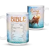 Bible Emergency Numbers Coffee Mug -'I Am With You Always' Mug - Hotlines Numbers Bible Mugs Gifts...